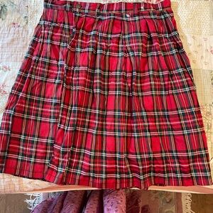 Red Plaid Skirt/Kilt